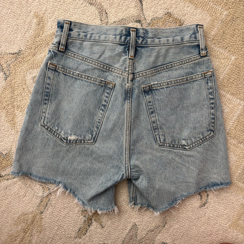 Agolde Distressed Denim Short - Riley Short - Picture 3 of 5
